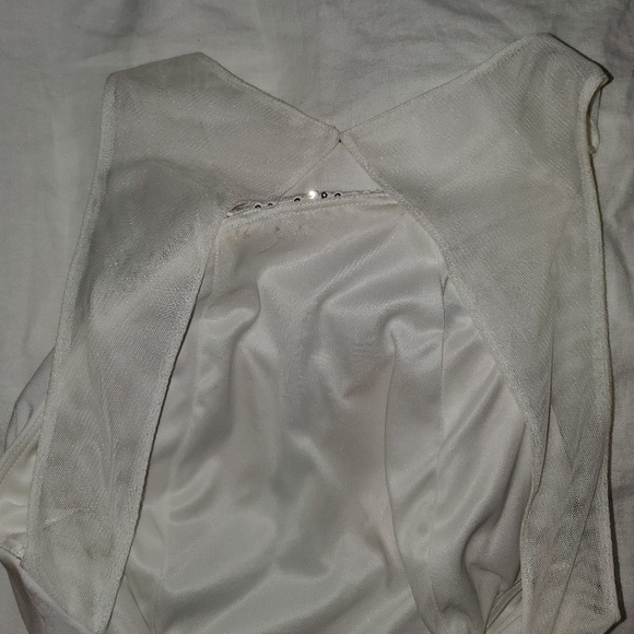 White and gold sequin dress floor length - Picture 3 of 6